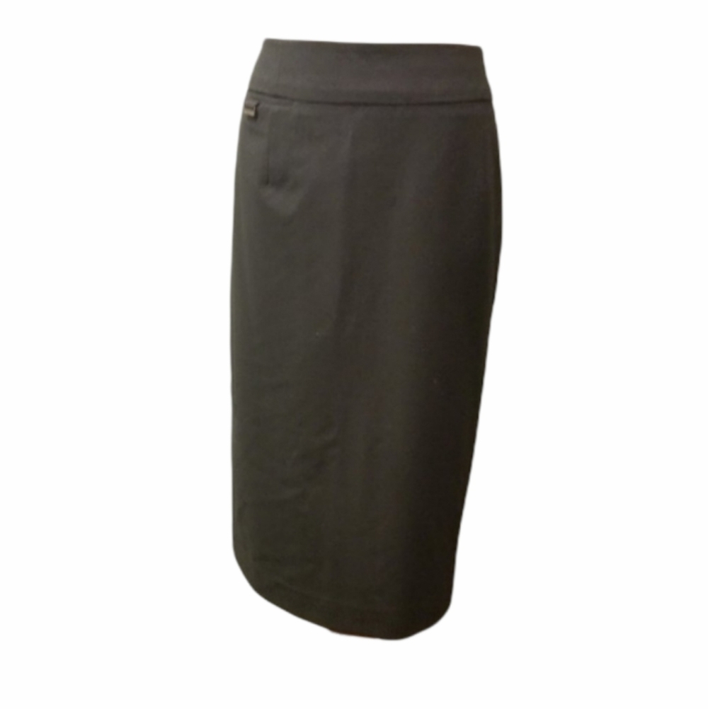 NWOT Calvin Klein black pencil skirt  mid length women's size 12 pitete (14)
